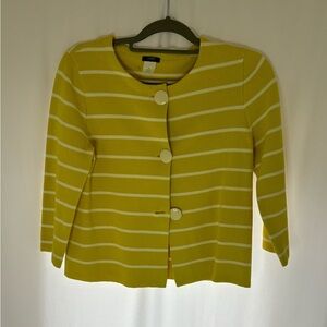 Lime green and white stripped thick blazer